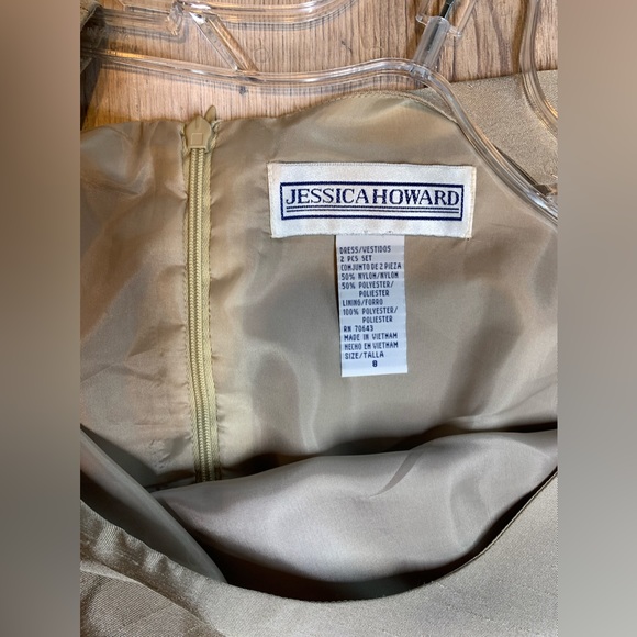 Jessica Howard Gold / Tan Sleeveless Sheath Dress - Picture 11 of 11